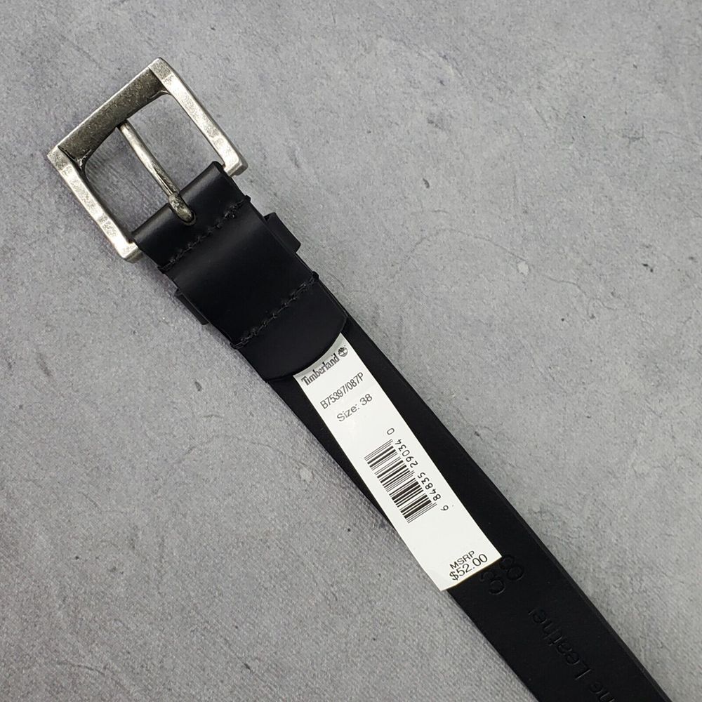 Timberland Belt Men's‎ Genuine Leather Size 38 Classic Jeans Belt - Picture 7 of 9
